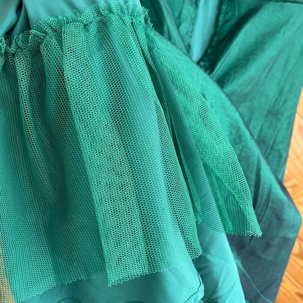 ModCloth Fantastic Satin Fit & Flare Dress in Emerald Green - Picture 5 of 7